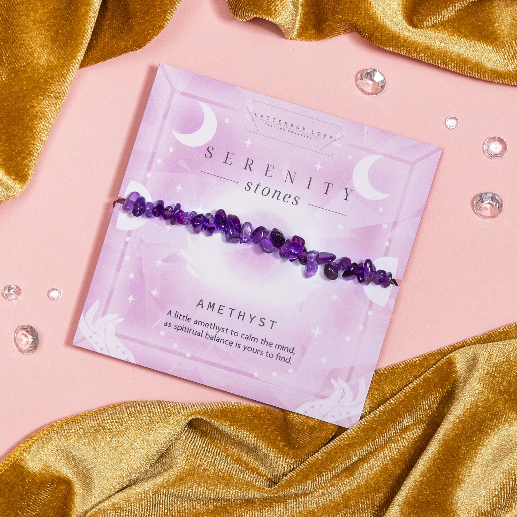 Letterbox Love Serenity Stones Bracelet - Amethyst
