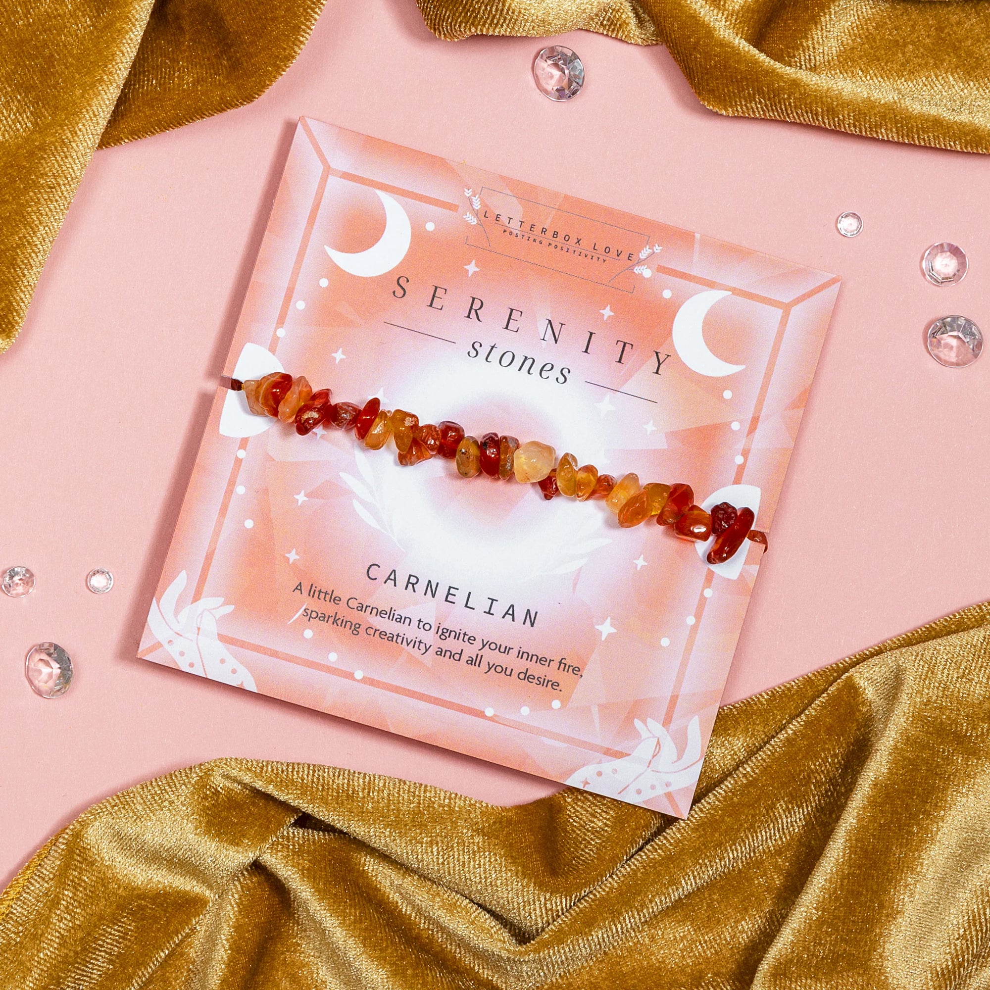 Letterbox Love Serenity Stones Bracelet - Carnelian