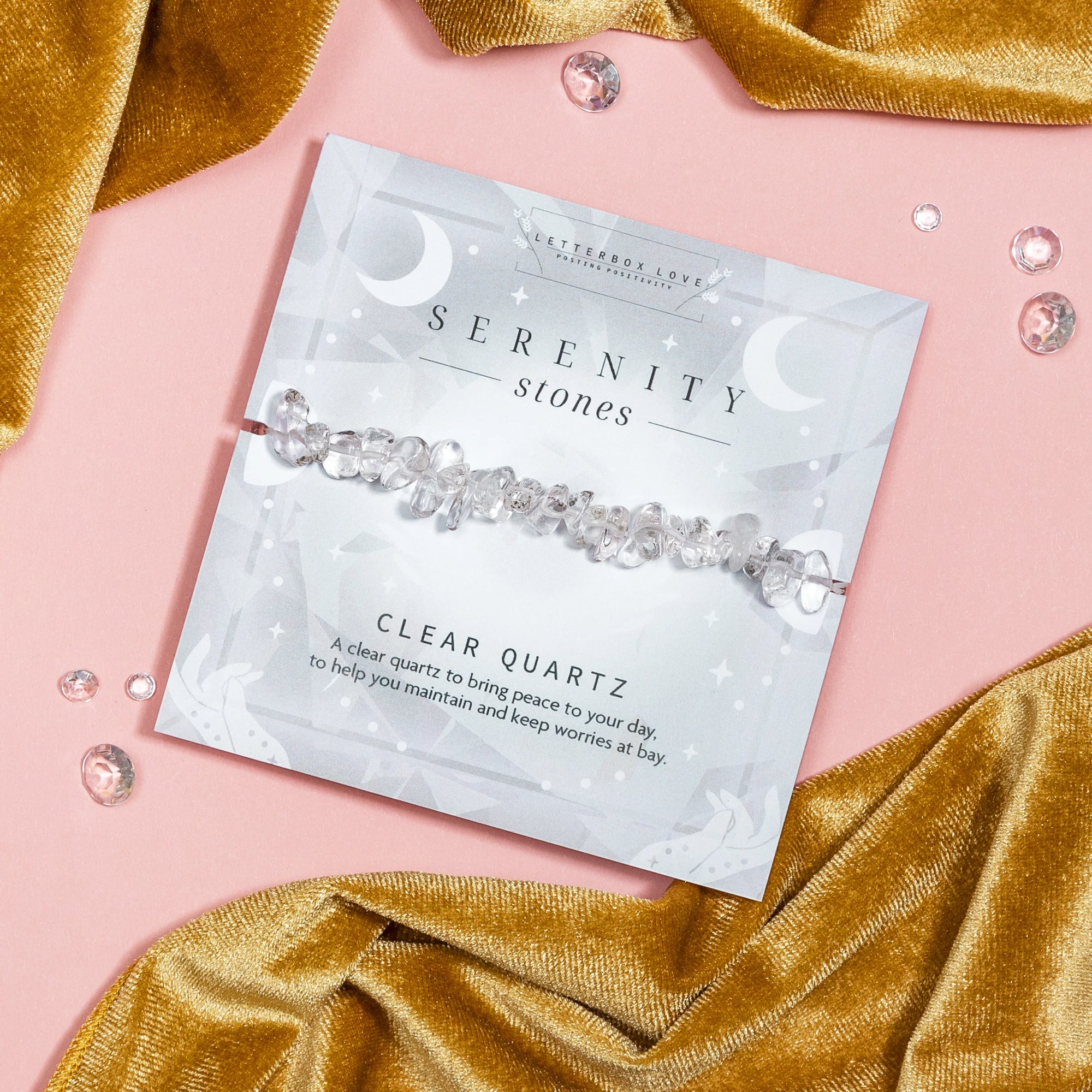 Letterbox Love Serenity Stones Bracelet - Clear Quartz
