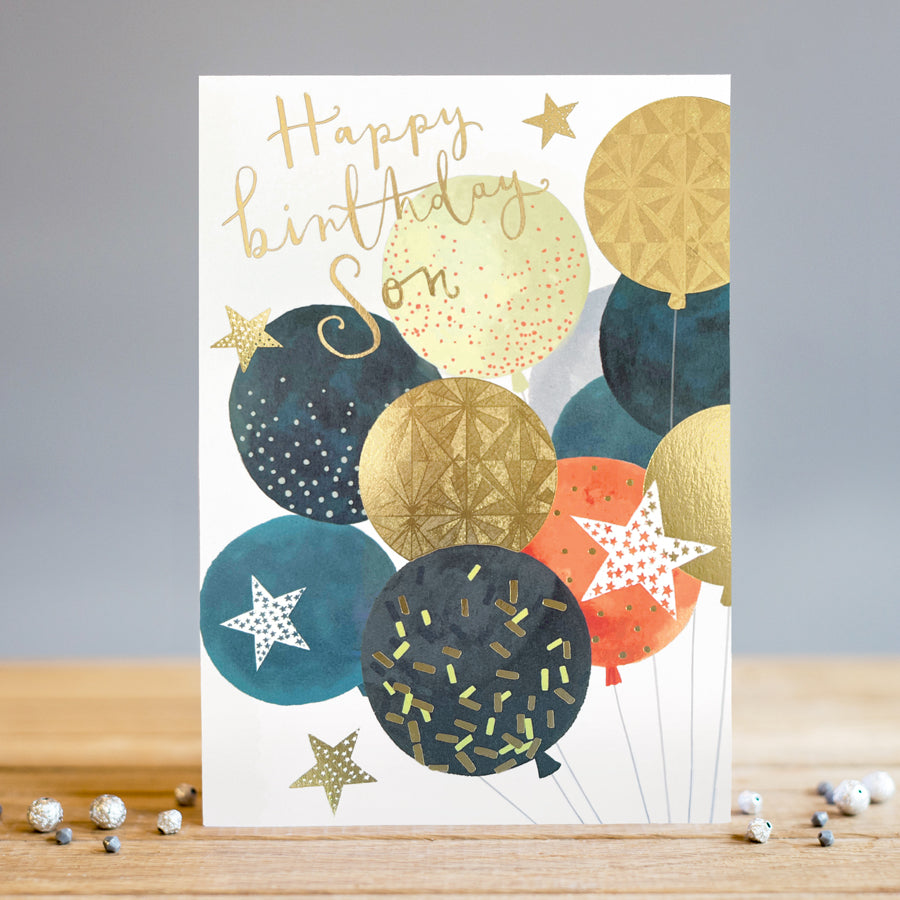 Louise Tiler Happy Birthday Son Balloons Card