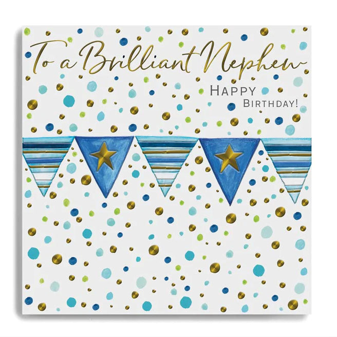 Janie Wilson - Brilliant Nephew Flags Birthday Card