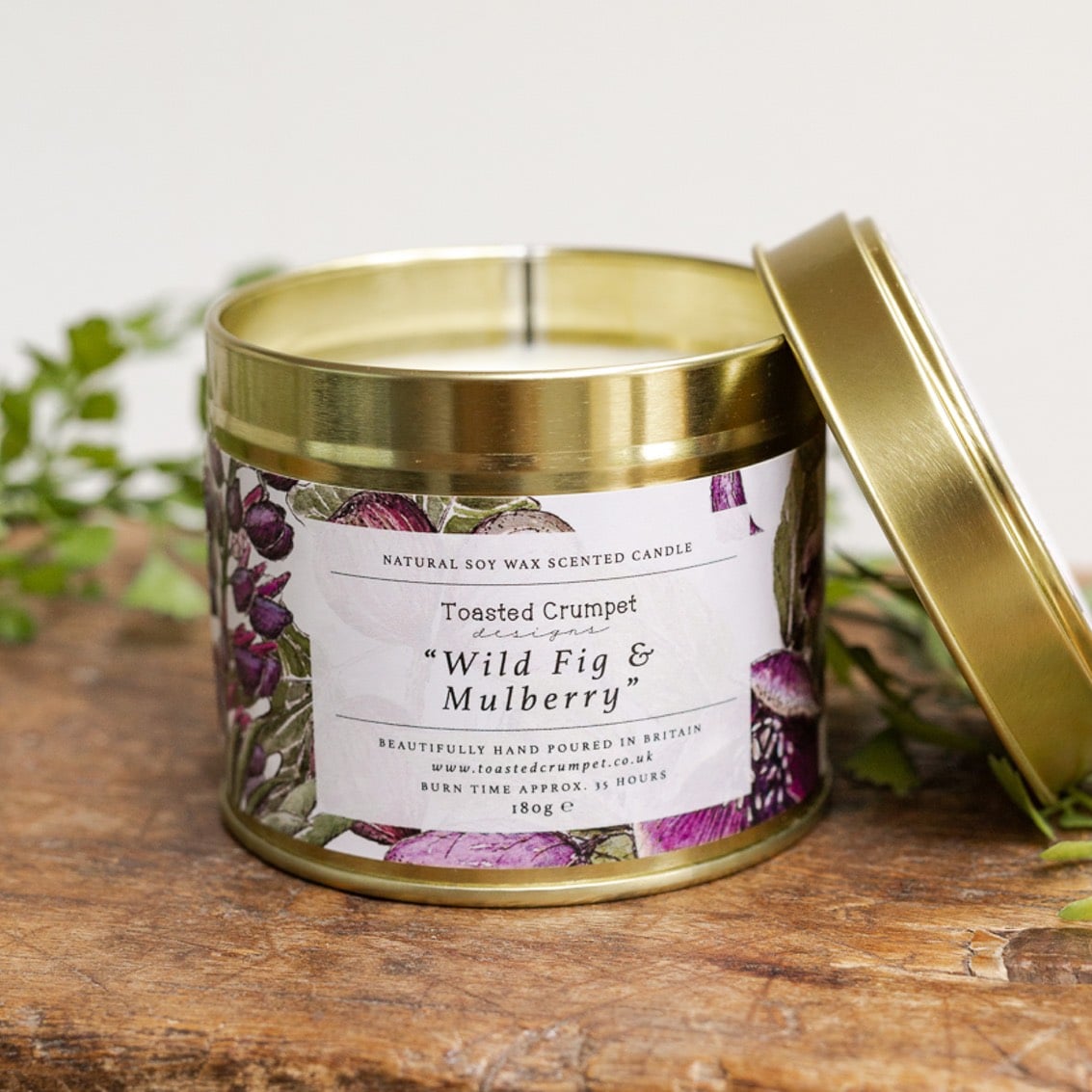 Toasted Crumpet - Wild Fig & Mulberry Tinned Soy Wax Candle