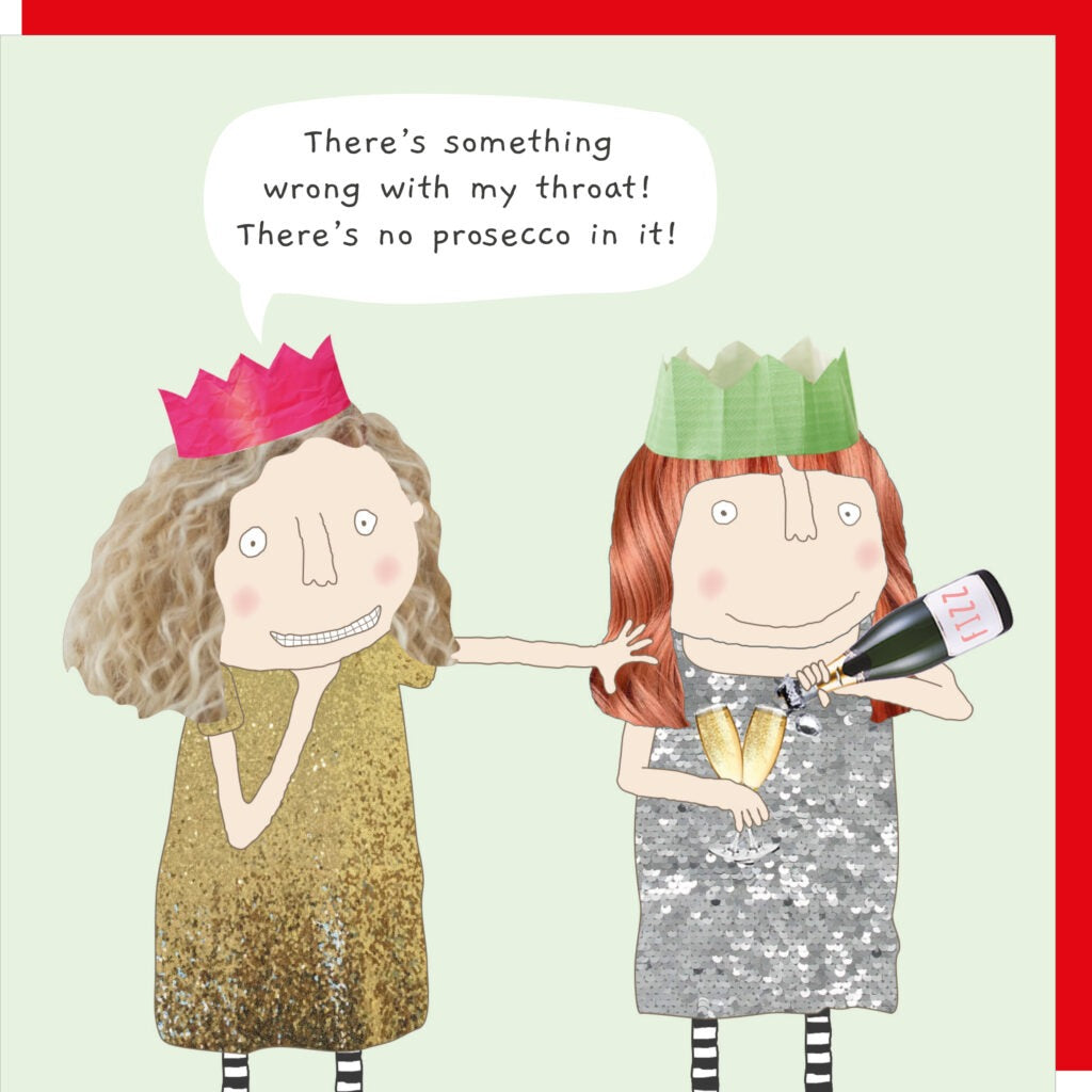 Rosie Made A Thing - Xmas No Prosecco - Blank Christmas Card