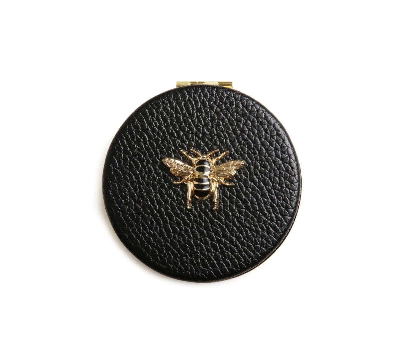 Alice Wheeler Black Bee Round Compact Mirror
