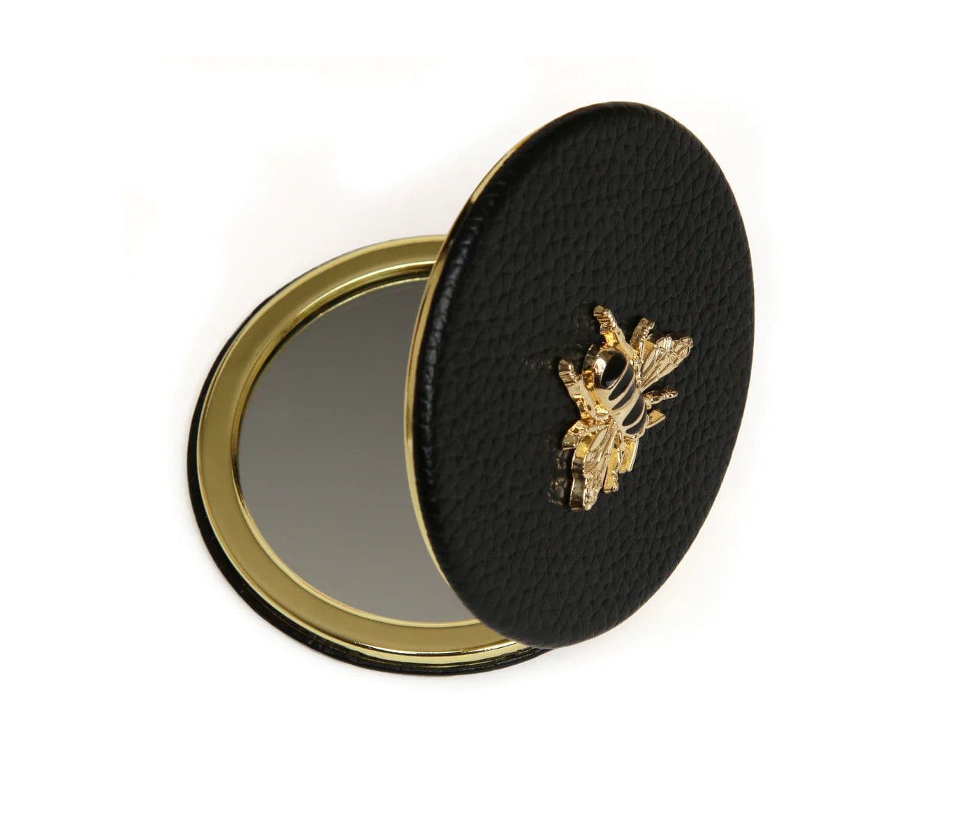 Alice Wheeler Black Bee Round Compact Mirror