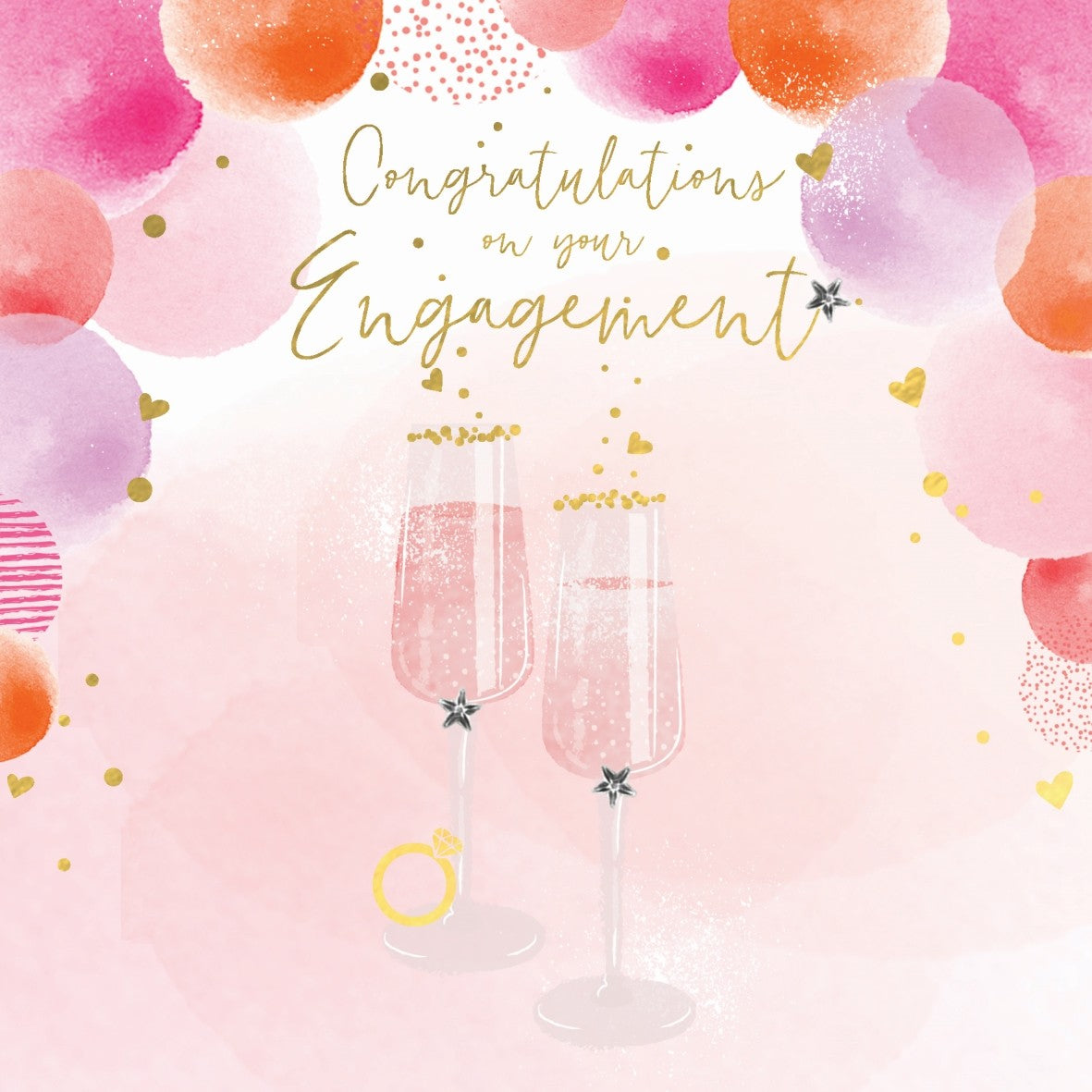 Congratulations on your Engagement Balloons & Champagne Card