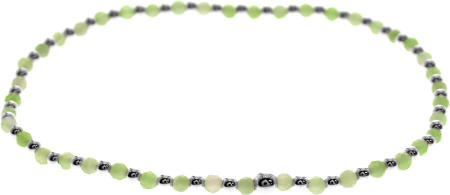 Kali Ma Peridot Green Gemstone Dainty Stretch Sterling Silver Bracelet