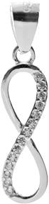 Kali Ma CZ Infinity Pendant - Sterling 925 Silver