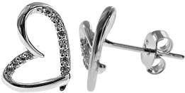 Kali Ma Pave Crystal Offset & Overlapped Stud Earrings - Sterling 925 Silver