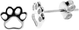 Kali Ma Matilda Cut Out Paw Print Stud Earrings - Sterling 925 Silver