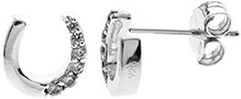Kali Ma Horseshoe Half CZ Pave Studs - Sterling 925 Silver