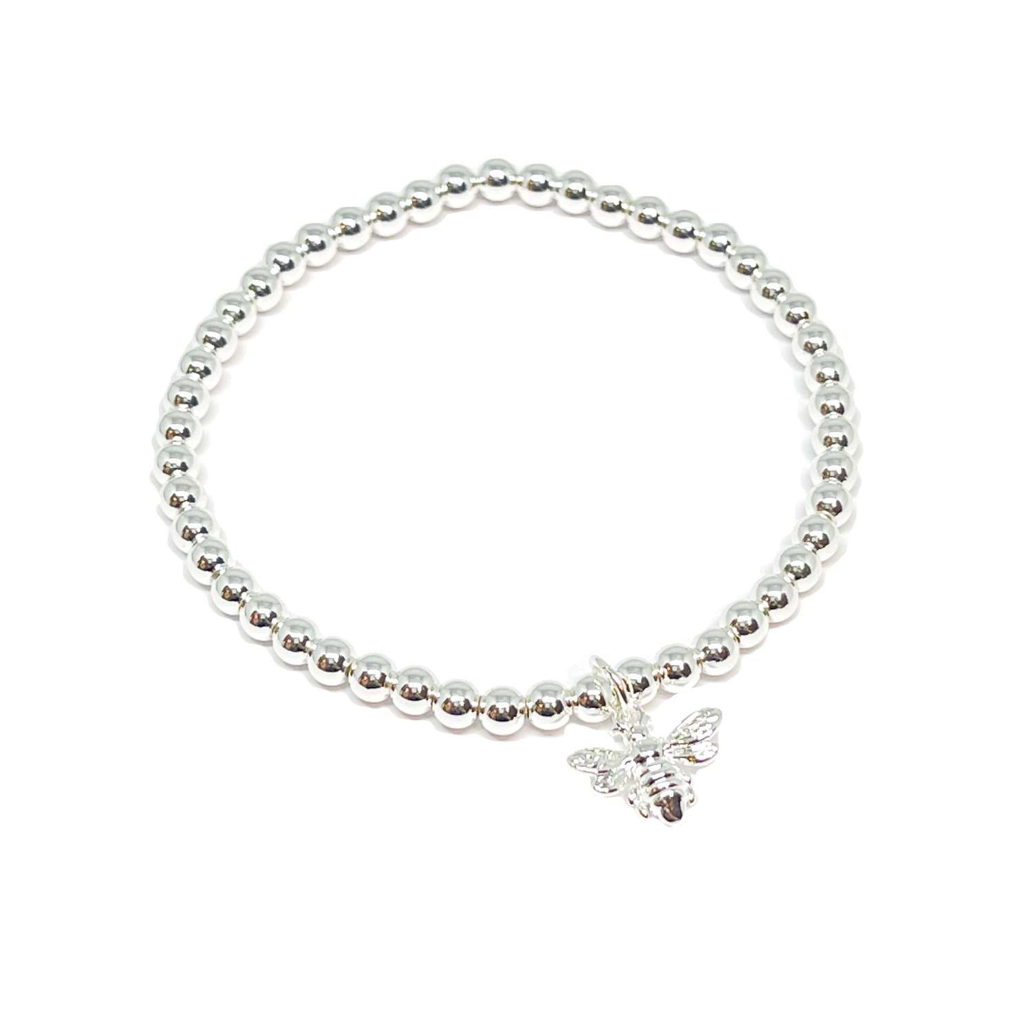 Delaney Bee Bracelet - Silver- Clementine Jewellery