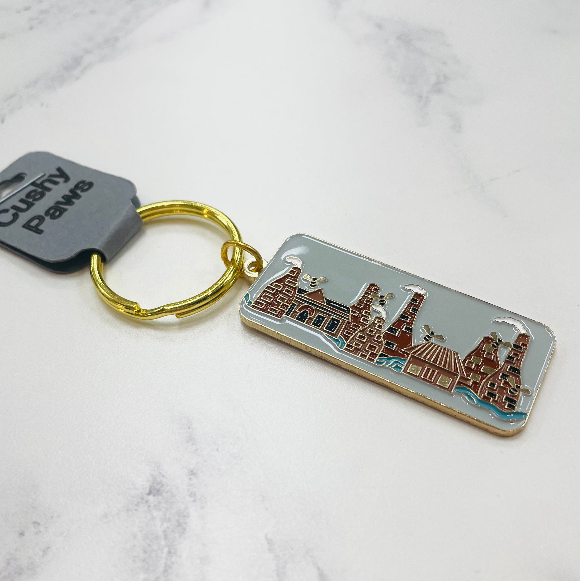 Cushy Paws Potbanks Metal Keyring