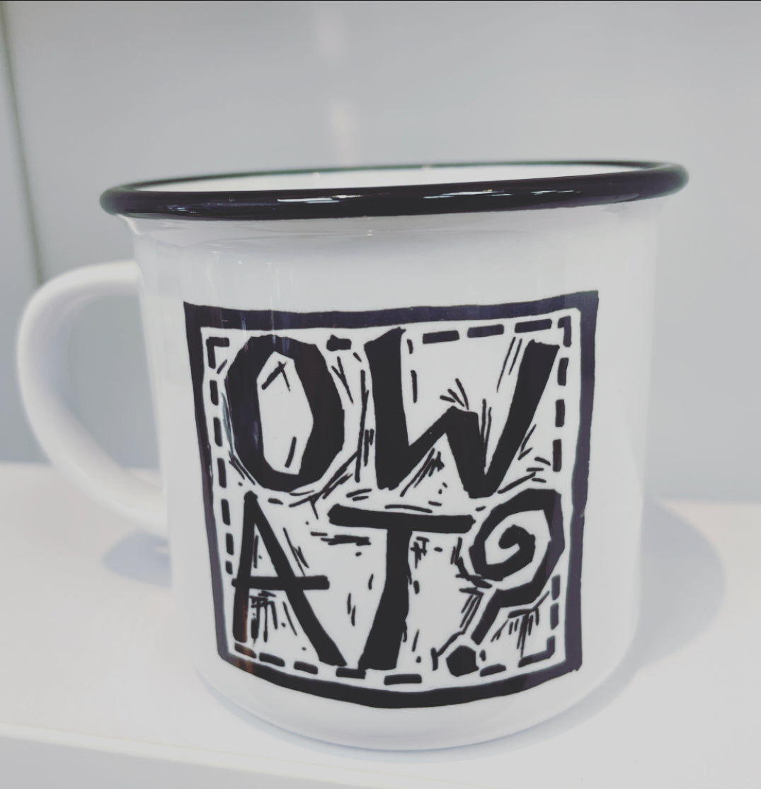 Born Stokie Bone China Mug - Ow At?
