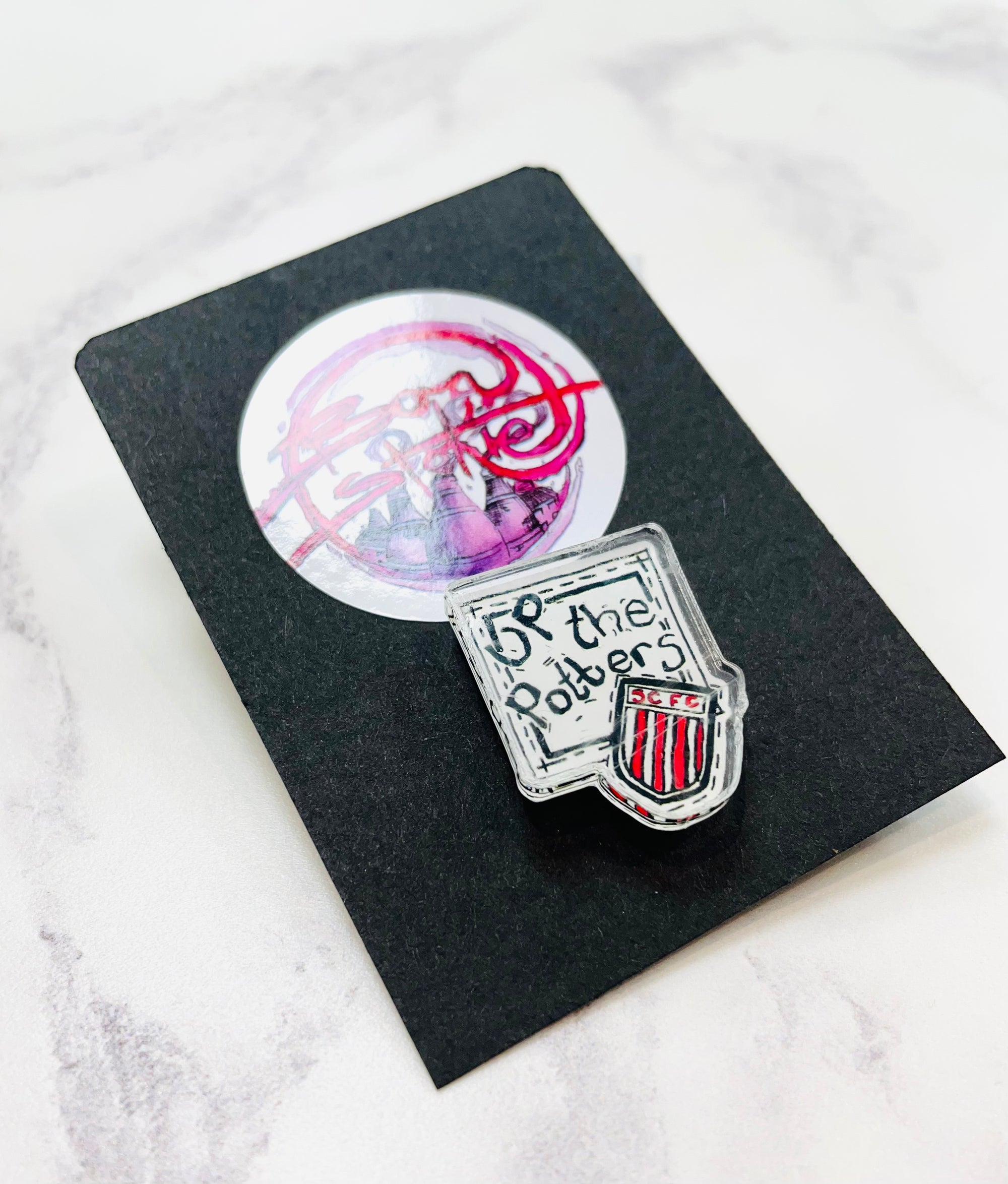 Born Stokie Tiny Pin Badge - Up The Potters Stoke City