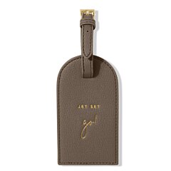 Katie Loxton Travel Luggage Tag - Jet Set Go - Mink