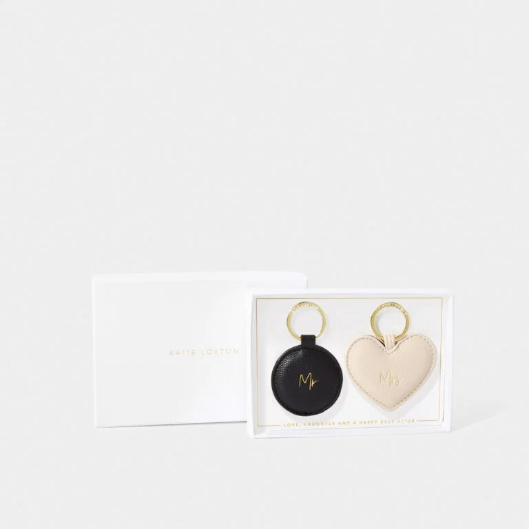 Katie Loxton Beautifully Boxed Keyring Set - Mr & Mrs