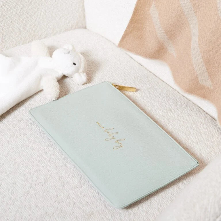 Katie Loxton Baby Perfect Pouch - Hello Baby Boy - Cool Grey