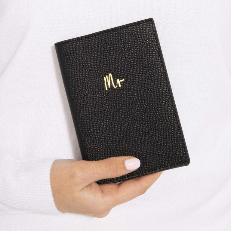 Katie Loxton Passport Cover - Mr - Black