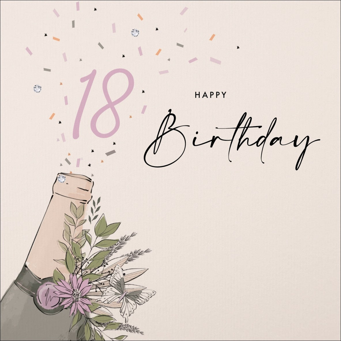 18th Birthday Floral Card