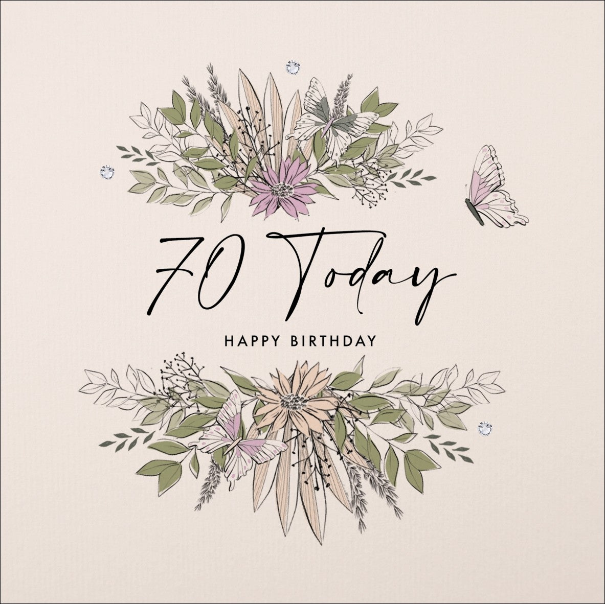 70 Today Floral Birthday Card