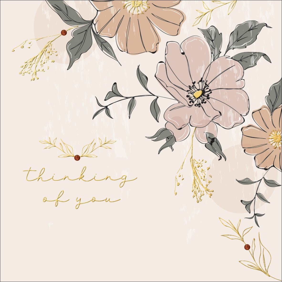 Thinking of You Pastel Floral Card