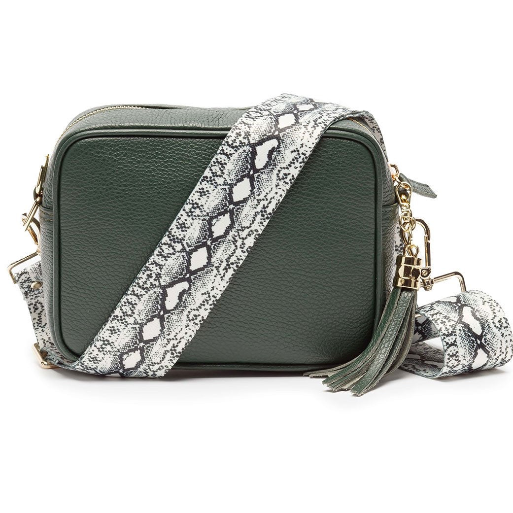 Elie Beaumont Designer PYTHON Snakeskin Adjustable Crossbody Bag Strap
