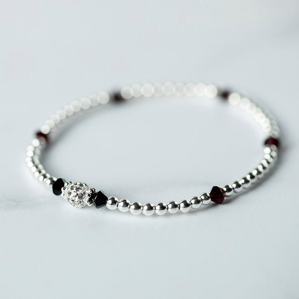 Tiffany Silver Bracelet - Jet Black