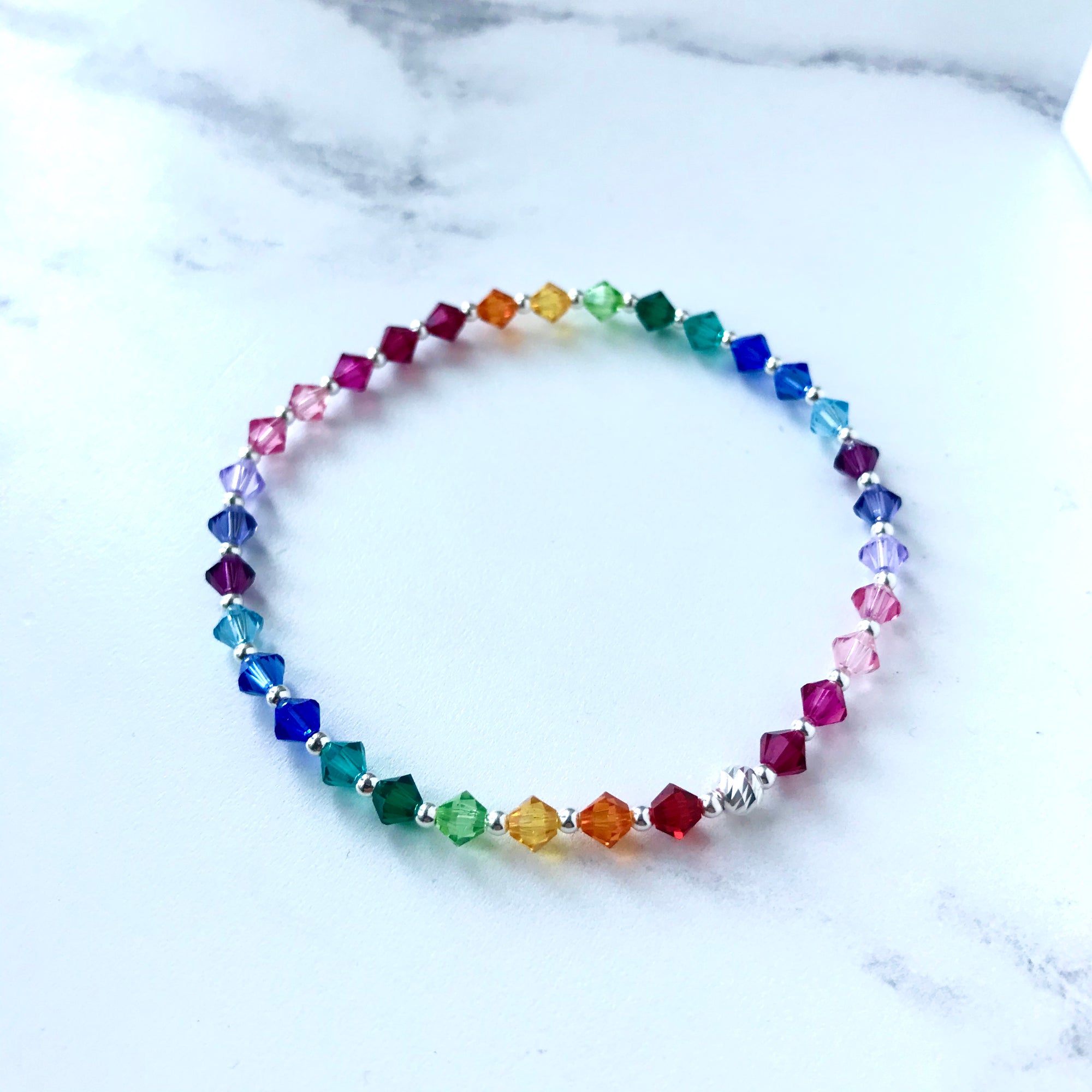 Jolu Jewellery Rainbow Positivity Kids/Teen Bracelet š