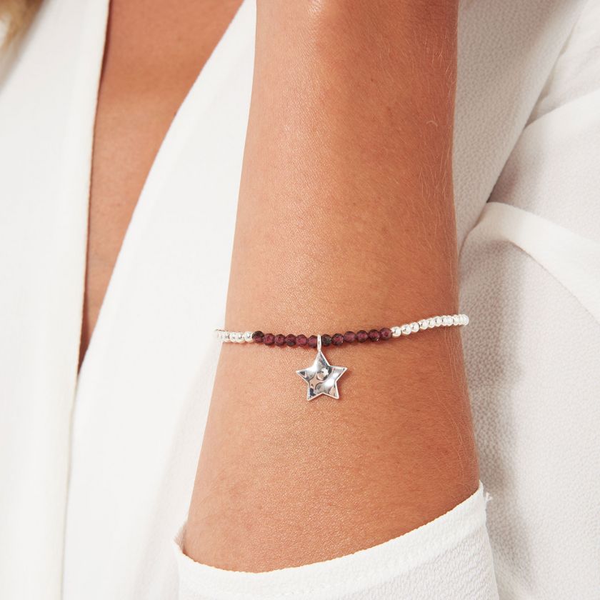 Joma Jewellery A little Birthstone January Garnet Bracelet