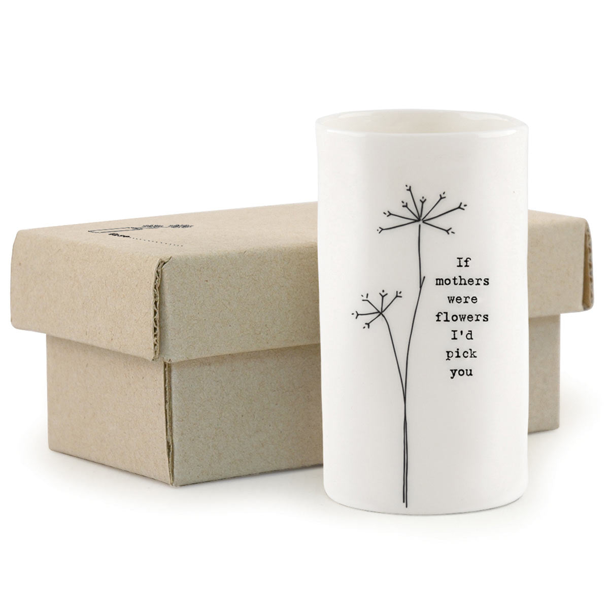 East of India Porcelain Mini Vase - If Mothers Were flowers