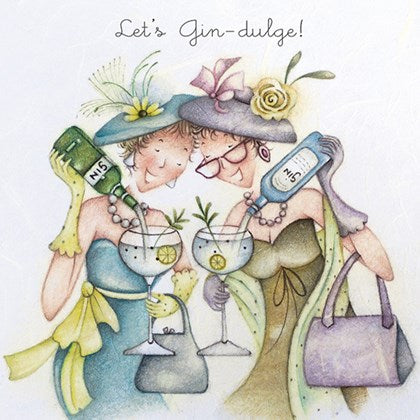 Berni Parker Blank Card - Lets Gin-Dulge