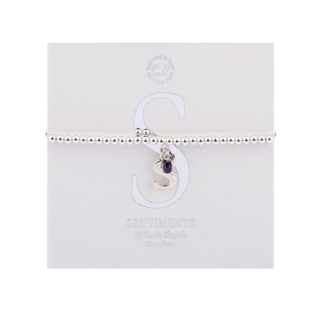 Carrie Elspeth Alphabet Bracelet - Letter S