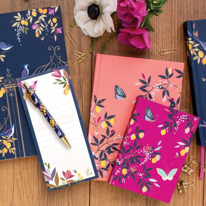 Sara Miller Coral Citrus Butterfly Address Book & Contacts Book