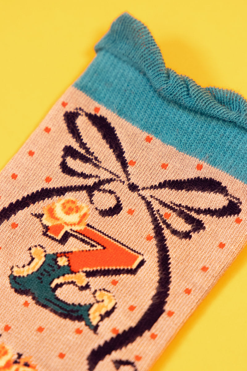 Powder Alphabet Socks - Letter Z