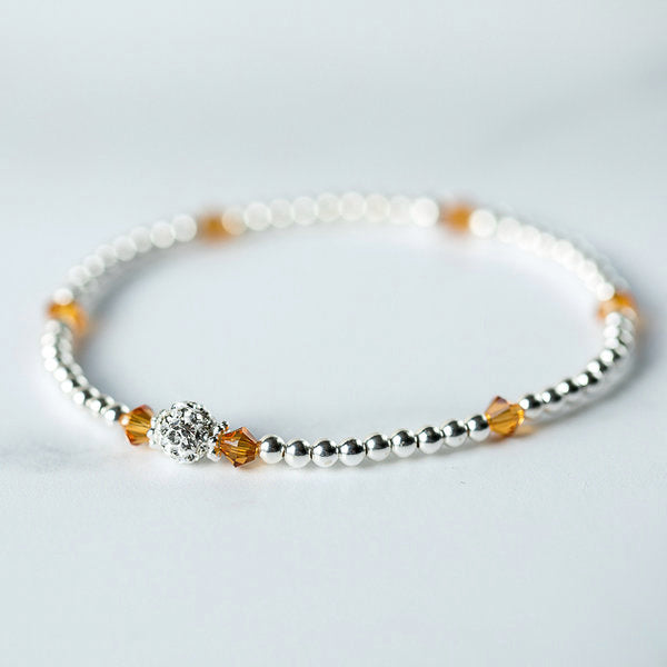 Topaz (November Birthstone) Silver Bracelet