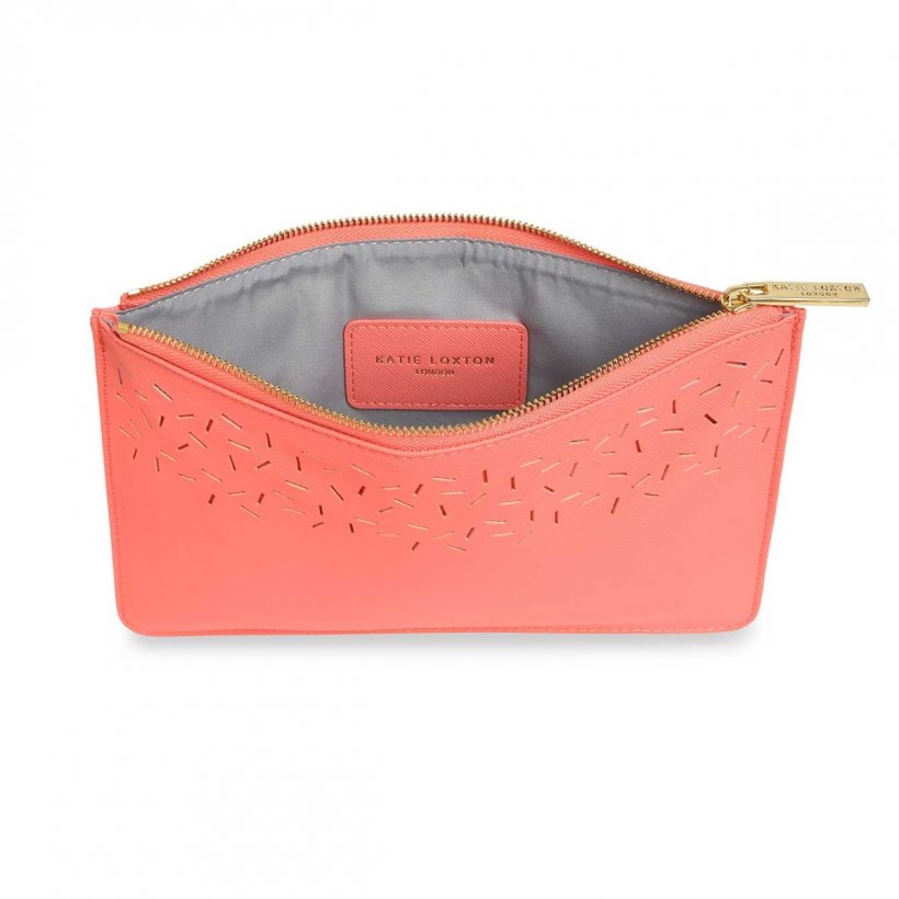 Katie Loxton - Laser Cut Perfect Pouch - Coral