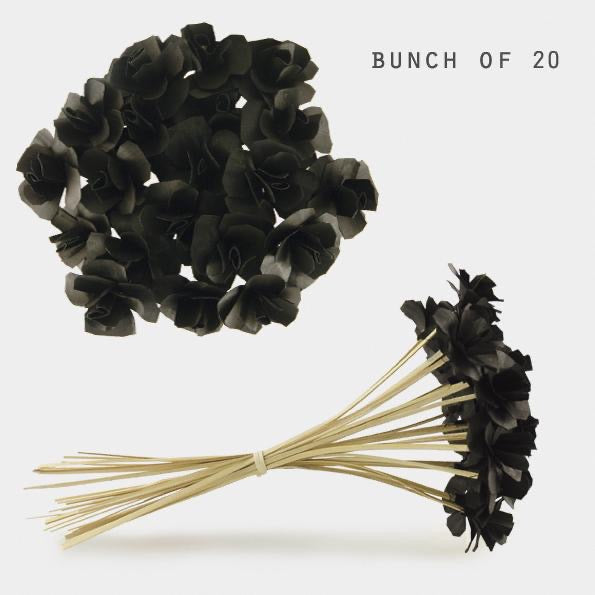 East of India Bunch of Paper Flowers - Black