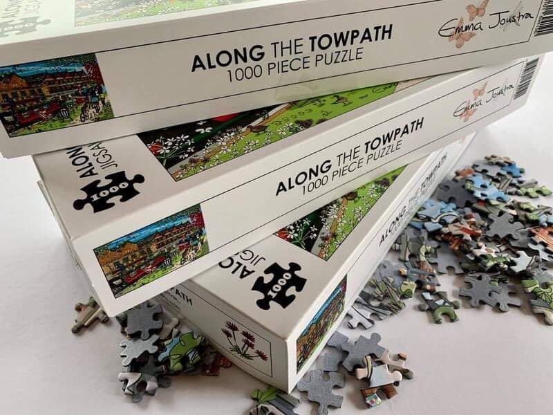 Emma Joustra 1000 piece Jigsaw Puzzle - Along the Towpath Stone