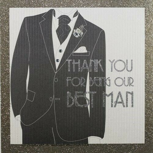 Five Dollar Shake Best Man Thank you Glitter Card