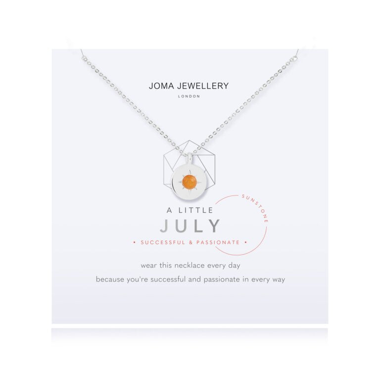 Joma Jewellery A Little Birthstone Necklace - July Sunstone