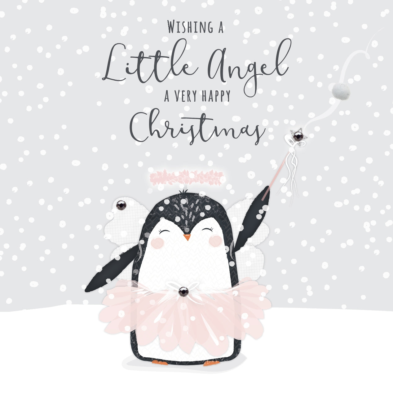 The Handcrafted Card Company Little Angel Christmas Card