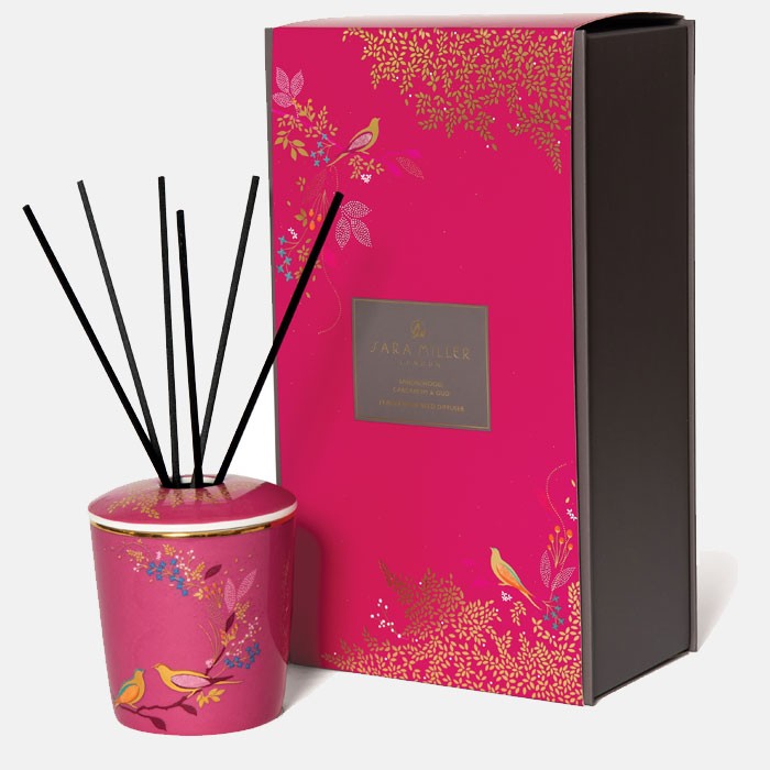 Sara Miller Luxury Ceramic Boxed Reed Diffuser - Sandalwood, Cardamon & Oud