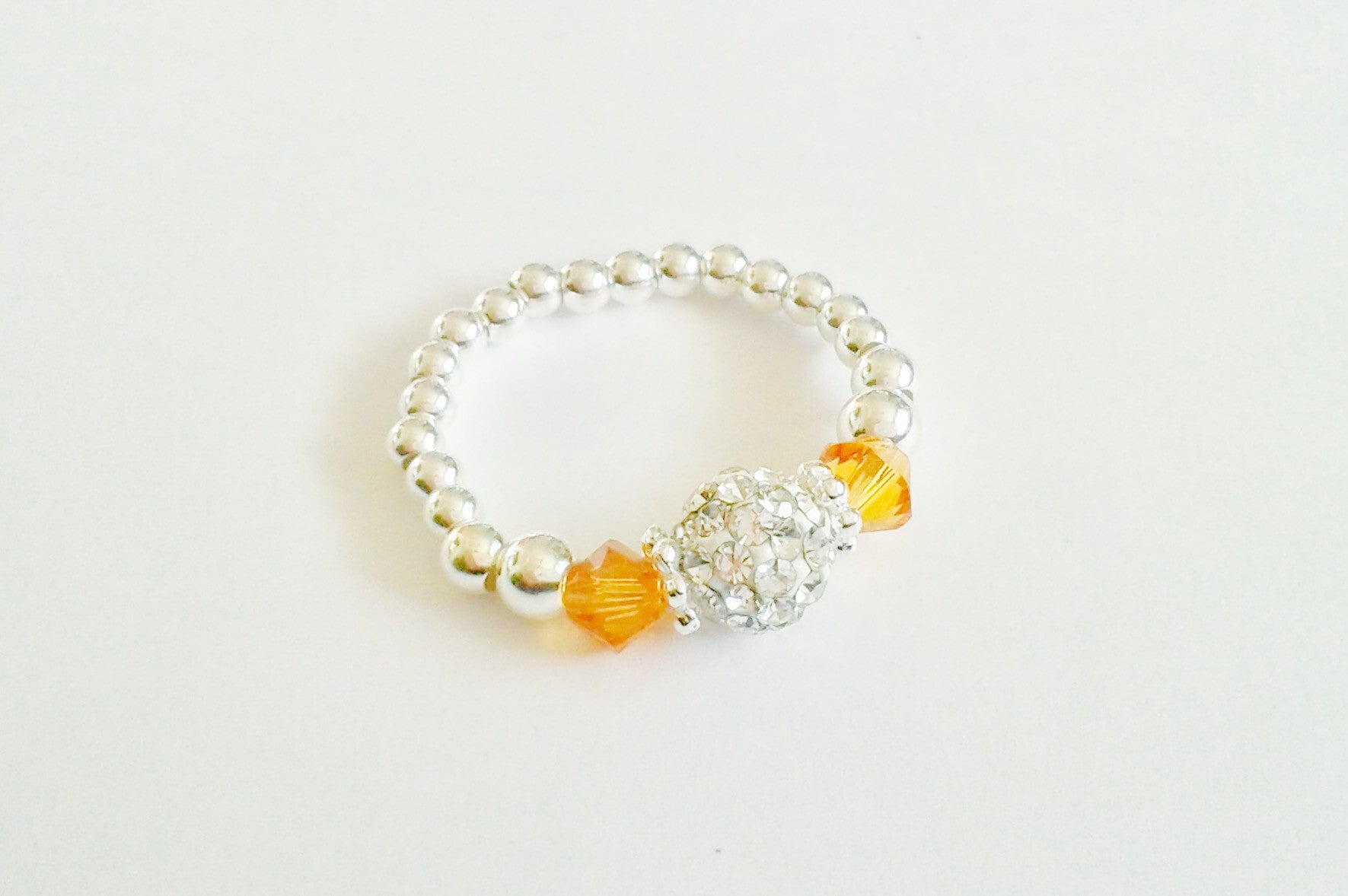 Topaz (November Birthstone) Silver Stretch Ring