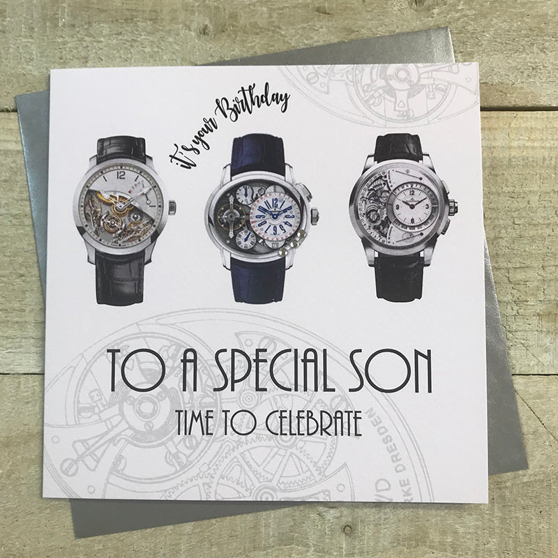White Cotton Cards Special Son Watches Card