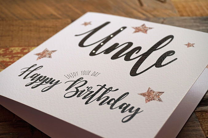Uncle Birthday Stars Card