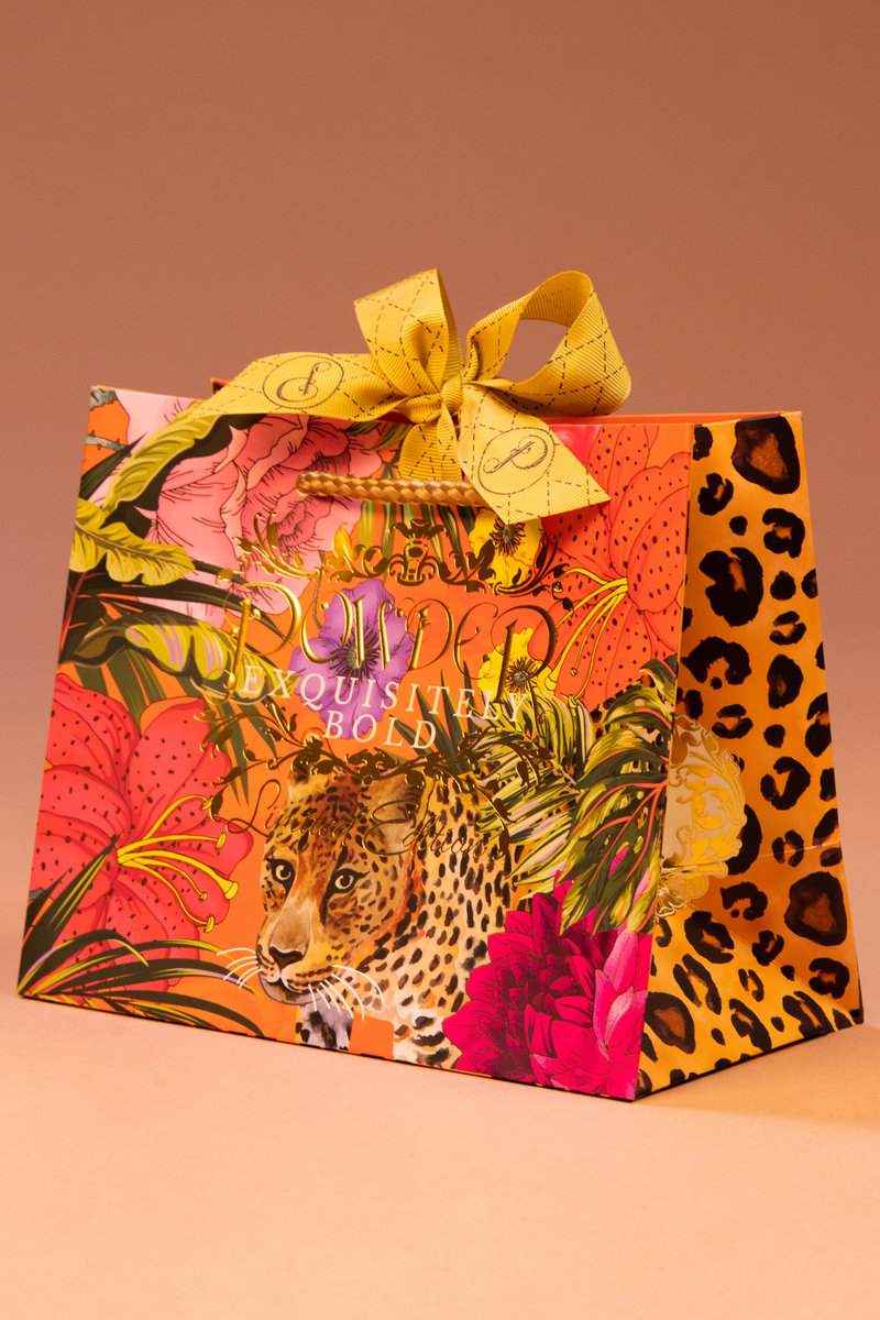 Powder Printed Velvet headband - Floral - Mustard