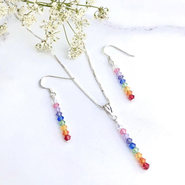 Jolu Jewellery Rainbow Drops Earrings š