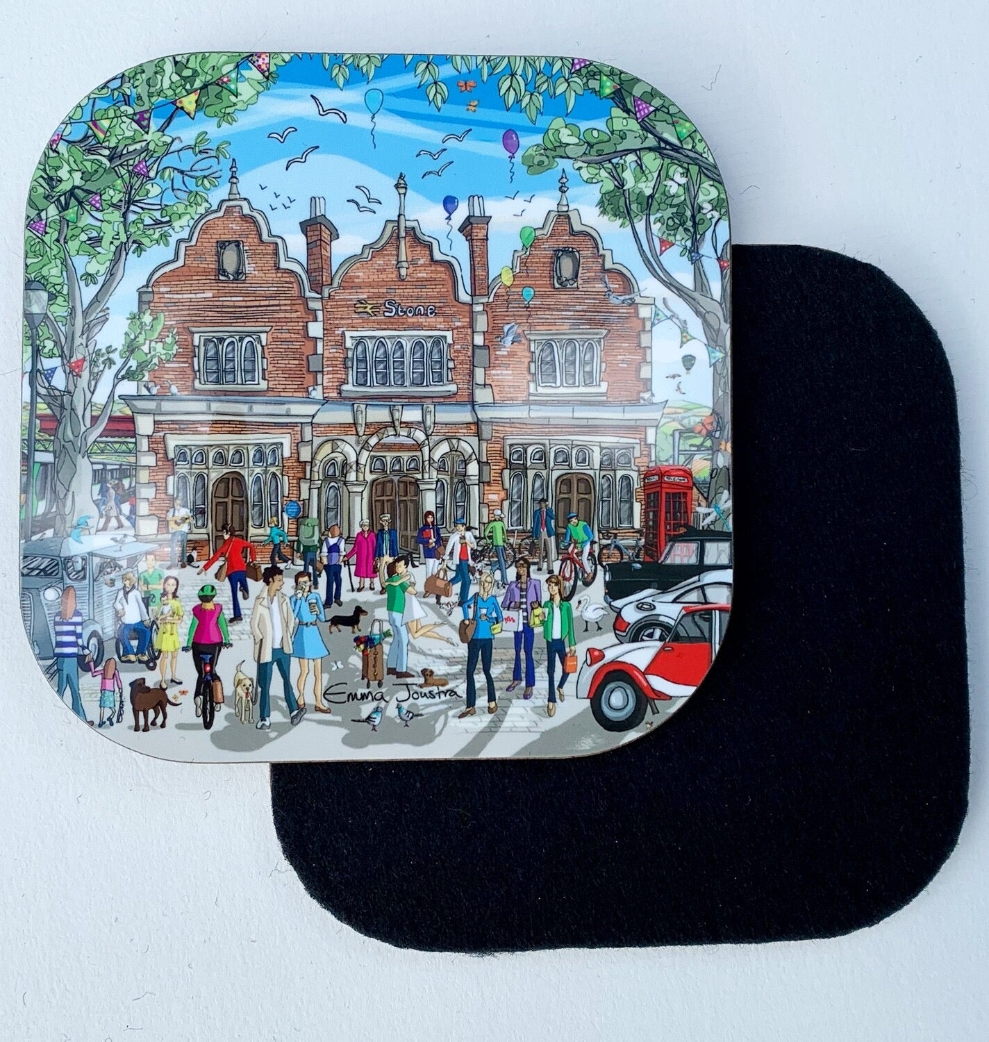 Emma Joustra Stone Railway Station Coaster