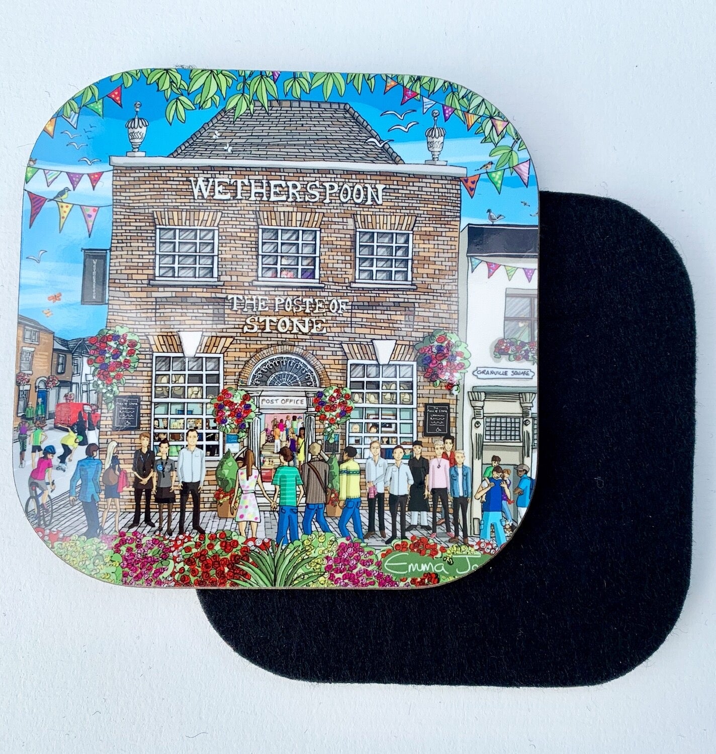 Emma Joustra Stone Wetherspoons - Poste of Stone Coaster